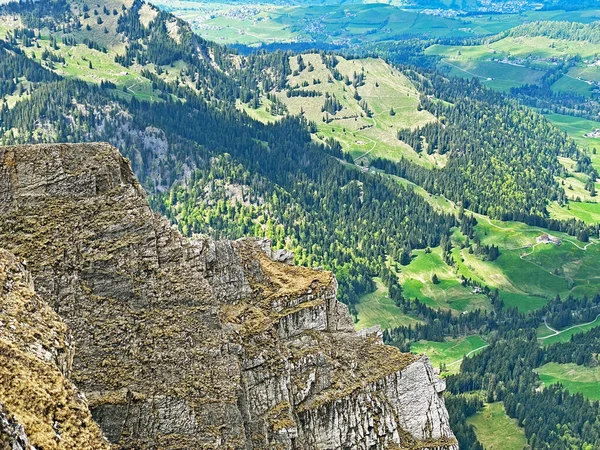 Skály Kameny Švýcarském Pohoří Pilatus Emmentálních Alpách Alpnach Kanton Obwalden — Stock fotografie