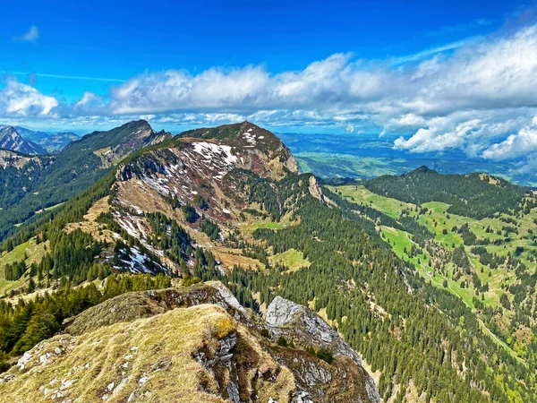 Alpský Vrchol Gnepfstein Mittagguepfi Nebo Mittaggupfi Švýcarském Pohoří Pilatus Emmentálních — Stock fotografie
