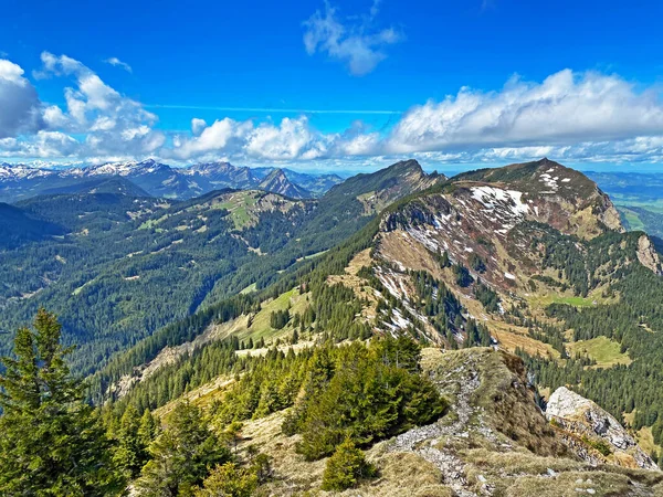 Alpenpiek Gnepfstein Mittagguepfi Mittaggupfi Zwitserse Bergketen Pilatus Emmentale Alpen Alpnach — Stockfoto