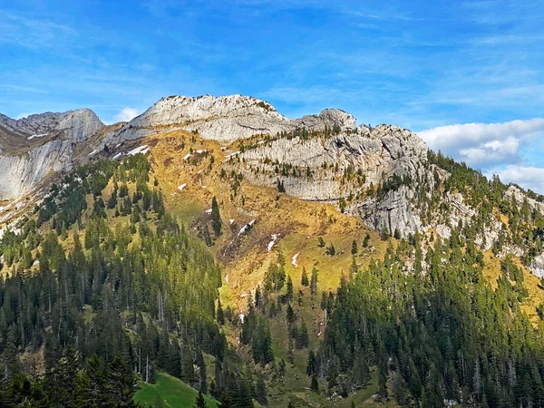 Alpský Vrchol Musflue Švýcarském Pohoří Pilatus Emmentálních Alpách Alpnach Kanton — Stock fotografie