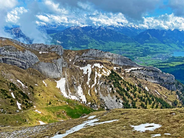 Alpský Vrchol Ruessiflue Švýcarském Pohoří Pilatus Pohoří Emmental Alps Alpnach — Stock fotografie