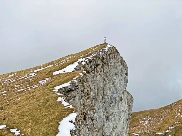 Schöne Aussicht Vom Widderfeld Schweizer Pilatus Und Den Emmentaler Alpen — Stockfoto