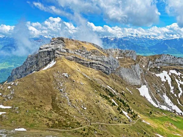 Alpine Peak Matthorn Swiss Mountain Range Pilatus Emmental Alps Alpnach — Fotografia de Stock