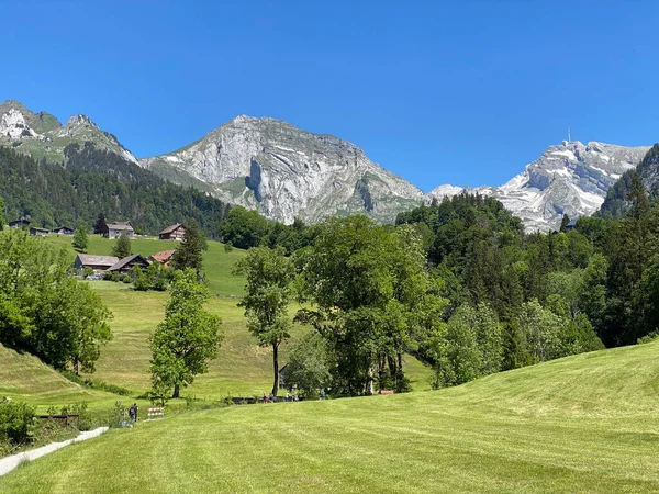 Alpine Peaks Stoss Santis Saentis Alpstein Mountain Range Appenzell Alps — Φωτογραφία Αρχείου