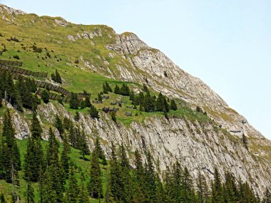 İsviçre 'nin Pilatus sıradağlarında Matthorn' un Alpnach, Obwalden Kantonu (Kanton Obwalden, Schweiz)