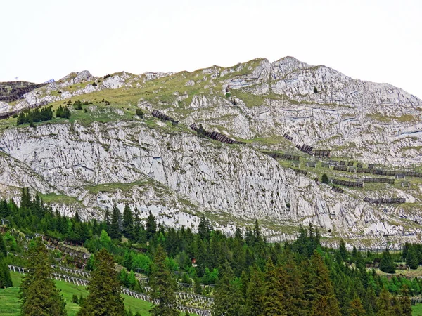 Alpine Peak Matthorn Swiss Mountain Range Pilatus Emmental Alps Alpnach — Fotografia de Stock