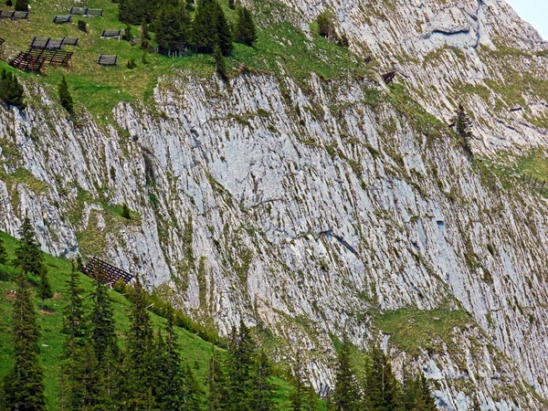 Pedras Cordilheira Suíça Pilatus Nos Alpes Emmental Alpnach Cantão Obwalden — Fotografia de Stock