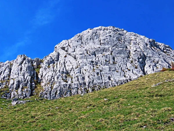 Klippor Och Stenar Den Schweiziska Bergskedjan Pilatus Och Emmental Alperna — Stockfoto