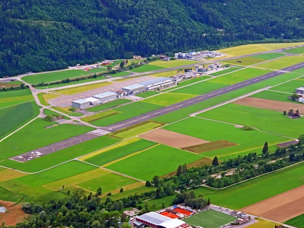Campo Aviazione Militare Alpnach Militaerflugplatz Militarflugplatz Alpnach Cantone Obwalden Svizzera — Foto Stock