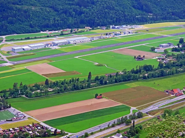 Campo Aéreo Militar Alpnach Militaerflugplatz Militarflugplatz Alpnach Cantão Obwalden Suíça — Fotografia de Stock
