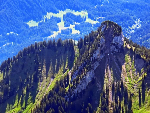 Alpine Peak Musflue Swiss Mountain Range Pilatus Emmental Alps Alpnachstad — стоковое фото