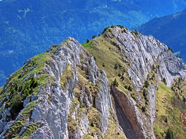 Cima Alpina Ruessiflue Nella Catena Montuosa Svizzera Del Pilato Nelle — Foto Stock