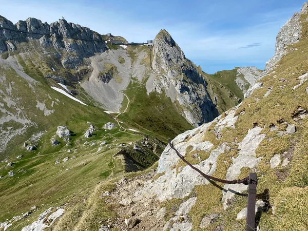 Trails for walking, hiking, sports and recreation on the slopes of the Pilatus massif and in the alpine valleys at the foot of the mountain, Alpnach - Canton of Obwalden, Switzerland (Kanton Obwalden, Schweiz)