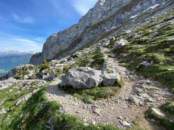 Wander Sport Und Erholungswege Den Hängen Des Pilatus Massivs Und — Stockfoto