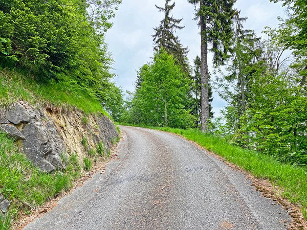 Trails for walking, hiking, sports and recreation on the slopes of the Pilatus massif and in the alpine valleys at the foot of the mountain, Alpnach - Canton of Obwalden, Switzerland (Kanton Obwalden, Schweiz)