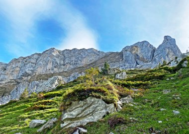 İsviçre 'nin Pilatus sıradağlarında Matthorn' un Alpnach, Obwalden Kantonu (Kanton Obwalden, Schweiz)