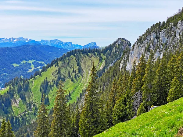 Alpine Peak Musflue Swiss Mountain Range Pilatus Emmental Alps Alpnachstad — Fotografia de Stock