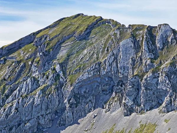 Alpejski Szczyt Tomlishorn Szwajcarskim Paśmie Górskim Pilatus Alpach Emmentalnych Alpnach — Zdjęcie stockowe