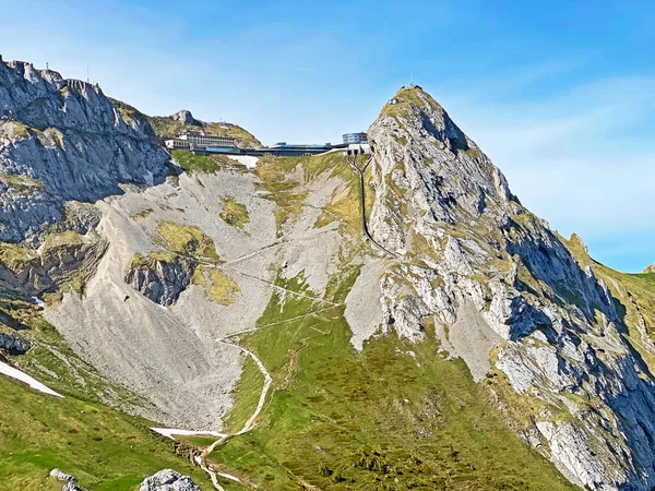 Oberhaupt Esel Hegycsúcsai Svájci Pilatus Hegyláncban Emmental Alpokban Alpnach Obwalden — Stock Fotó