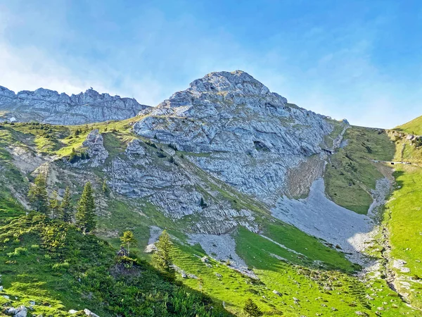 Picos Alpinos Oberhaupt Esel Cordillera Suiza Pilatus Los Alpes Emmentales —  Fotos de Stock