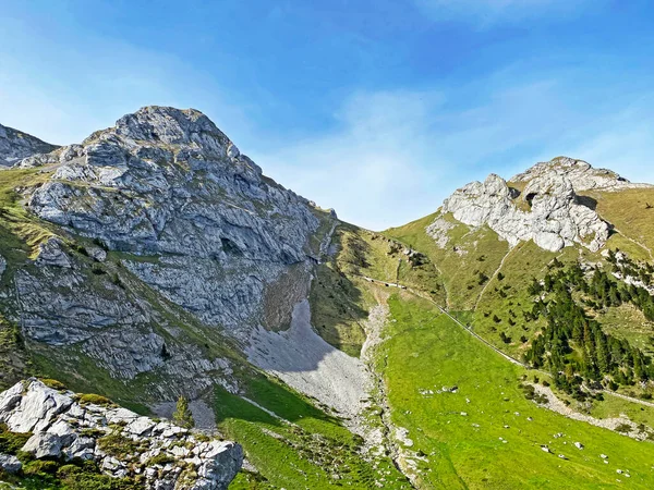 Esel Rosegg Alpesi Csúcsai Svájci Pilatus Hegyláncban Emmental Alpokban Alpnach — Stock Fotó