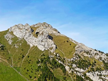 İsviçre 'nin Pilatus sıradağlarında Rosegg' in Alpnach, Obwalden Kantonu (Kanton Obwalden, Schweiz)