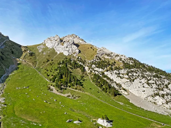 Альпийская Вершина Розегга Швейцарском Горном Массиве Пилатус Эмментальных Альпах Альпнах — стоковое фото