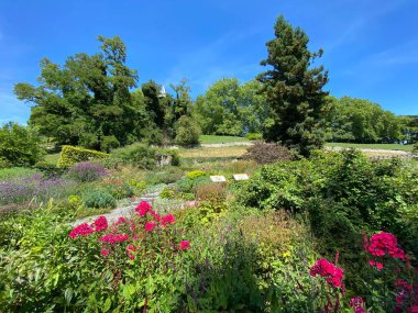 Herbaceous Garden (Constance Gölü 'ndeki Çiçek Adası Mainau veya Die Blumeninsel im Bodensee) - Constance, Almanya / Konstanz, Deutschland