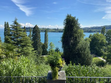 Akdeniz Terası (Constance Gölü 'ndeki Çiçek Adası Mainau veya Bodensee' deki Die Blumeninsel im Bodensee) - Constance, Almanya / Konstanz, Deutschland