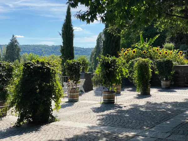 Landschaft Der Mittelmeerterrassen Oder Mediterran Terrassen Konstanz Deutschland — Stockfoto