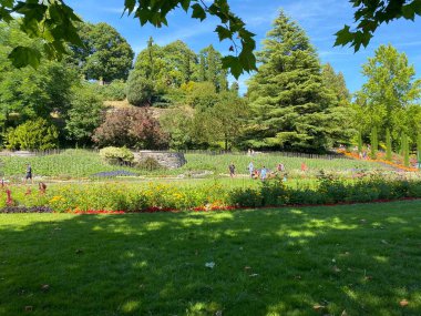 Constance Gölü veya Landschaft der Blumeninsel im Bodensee - Constance, Almanya / Konstanz, Deutschland