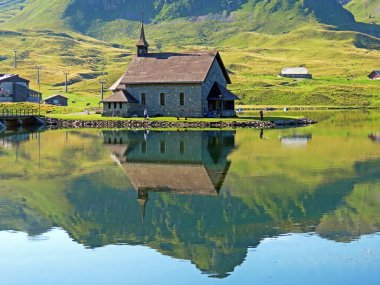 Melchsee Chapel, Melchsee-Kapelle, Frutt-Kapelle veya Kapelle am Melchsee, Melchtal - Obwald Kantonu, İsviçre (Kanton Obwalden, Schweiz)
