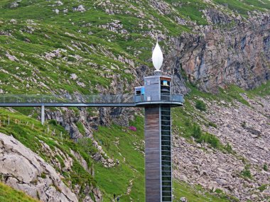 Melchsee Gölü veya Panoramalift auf Melchsee-Frutt, Melchtal - Kanton of Obwald, İsviçre (Kanton Obwalden, Schweiz)