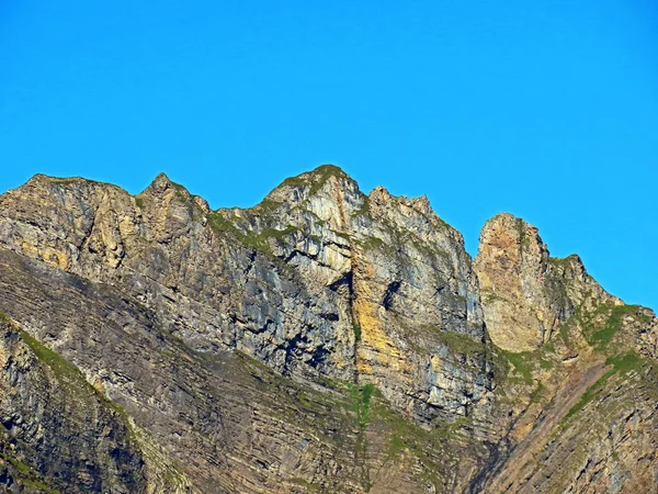 Klippor Och Stenar Det Schweiziska Bergsmassivet Uri Alperna Melchtal Kanton — Stockfoto