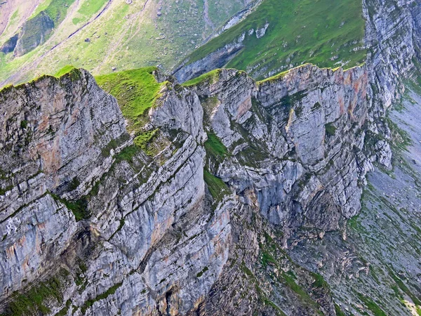 Rochers Pierres Dans Massif Alpin Suisse Uri Melchtal Canton Obwald — Photo