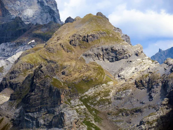 Stenen Rotsen Het Zwitserse Bergmassief Uri Alpen Melchtal Kanton Obwald — Stockfoto