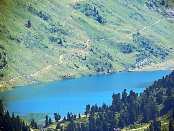 Het Bergmeer Engstlensee Aan Bovenloop Van Het Gental Het Bergmassief — Stockfoto