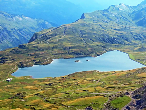 Lac Alpin Tannensee Lac Tannen Dans Massif Montagneux Des Alpes — Photo