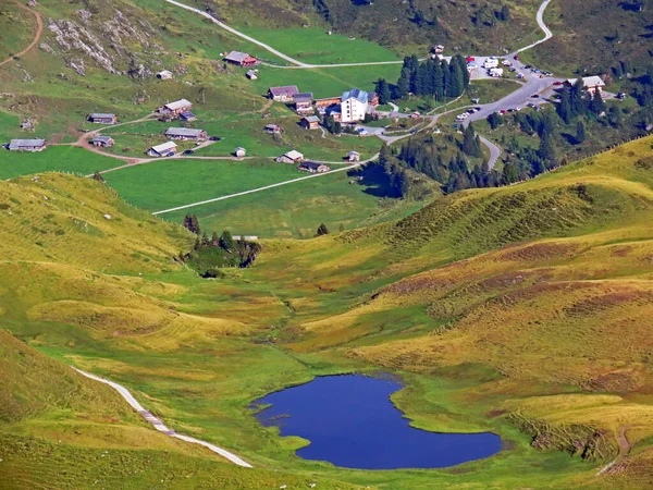 Turistická Chovatelská Alpská Osada Engstlen Horním Gental Valley Pohoří Uri — Stock fotografie