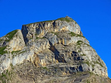 Alp zirvesi Haupt veya Bruenighaupt veya Brunighaupt in the Uri Alps dağ kitsif, Melchtal - Kanton of Obwald, İsviçre (Kanton Obwalden, Schweiz)