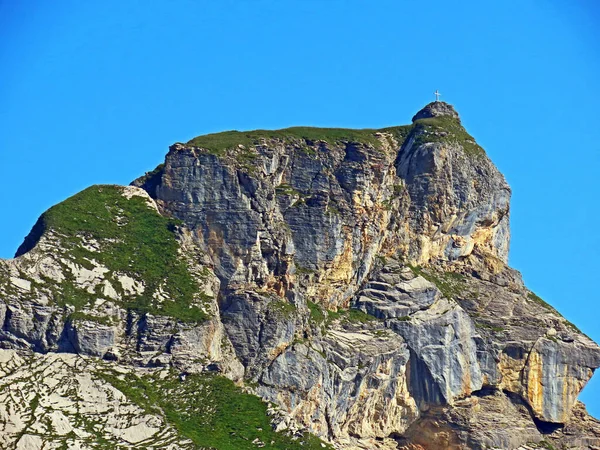 Alpine Peak Haupt Bruenighaupt Brunighaupt Uri Alps Mountain Massif Melchtal — Fotografia de Stock