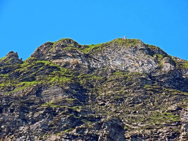 Alpine Peak Hochstollen Melchtal Valley Uri Alps Mountain Massif Melchtal — Fotografia de Stock