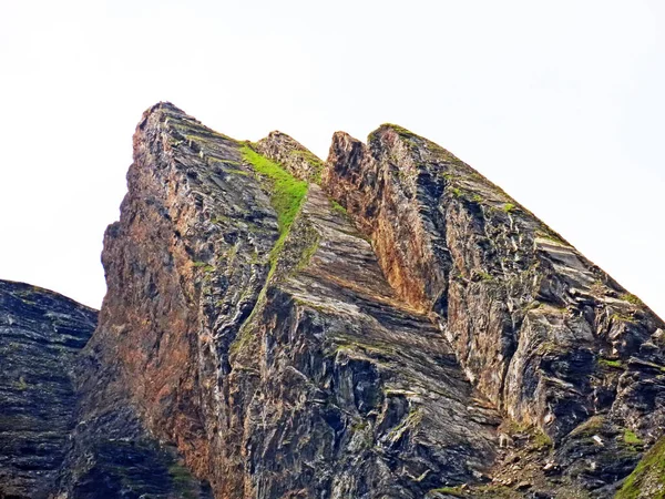 Альпійський Пік Роторн Над Озером Мелчзе Гірським Масивом Урі Альпи — стокове фото