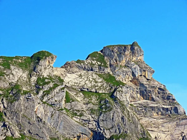 Picos Alpinos Chli Haupt Murmelchopf Haupt Bruenighaupt Brunighaupt Macizo Montaña —  Fotos de Stock