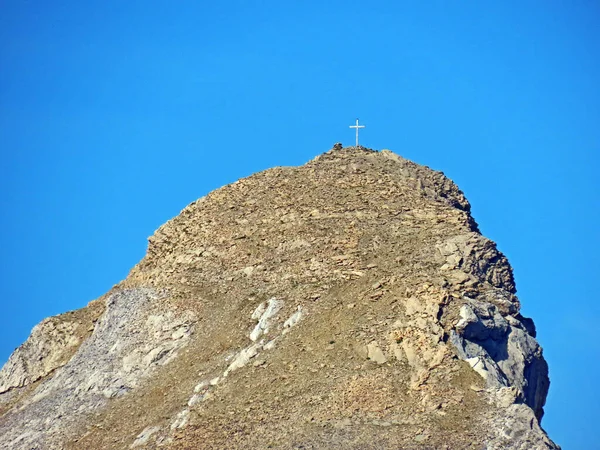 Alpine Peak Barglen Schiben Tannensee Lake Melchtal Valley Kerns Καντόνιο — Φωτογραφία Αρχείου