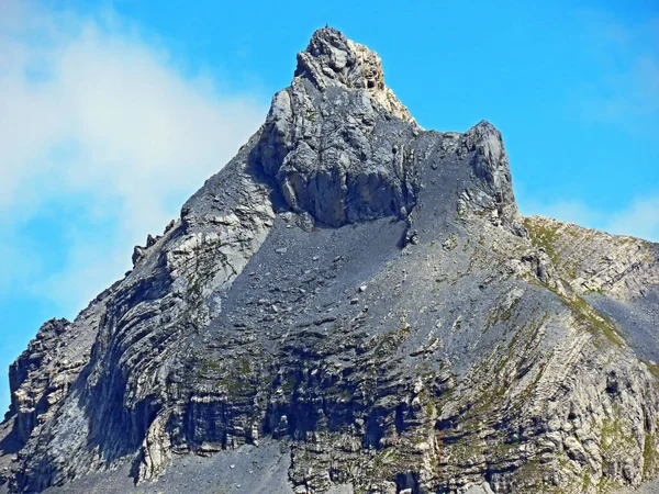 Pic Alpin Graustock Entre Les Lacs Engstlensee Trebensee Dans Massif — Photo