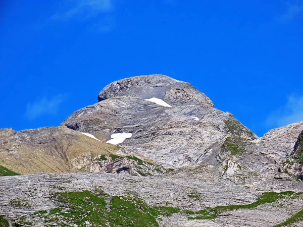 Rotsachtige Zwitserse Bergtoppen Uri Alpen Engelberg Kanton Obwald Zwitserland Kanton — Stockfoto