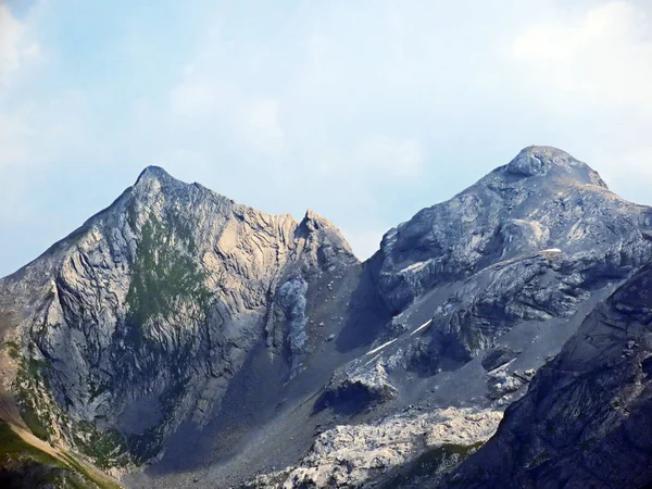 Skalnaté Švýcarské Vrcholy Pohoří Uri Alpy Engelberg Kanton Obwald Švýcarsko — Stock fotografie