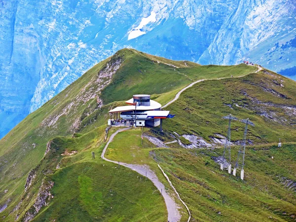 Gondola Lift Cable Car Magisalp Planplatten Gondelbahn Oder Luftseilbahn Maegisalp — Stock Photo, Image