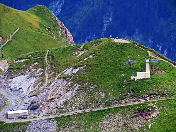 Balmeregghoren Oder Balmeregghorn Über Dem Melchsee Und Den Urner Alpen — Stockfoto